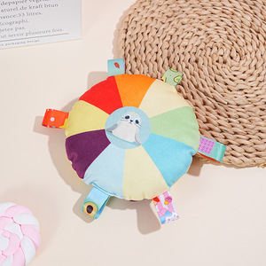 ของเล่นจานบินผ้าฝ้ายสีสันสดใสสำหรับสุนัข ลูกสุนัข ฝึกเคี้ยวและกัด ทนทานต่อการสึกหรอ ของเล่นสัตว์เลี้ยงแบบอินเทอร์แอคทีฟ - Product Image 5