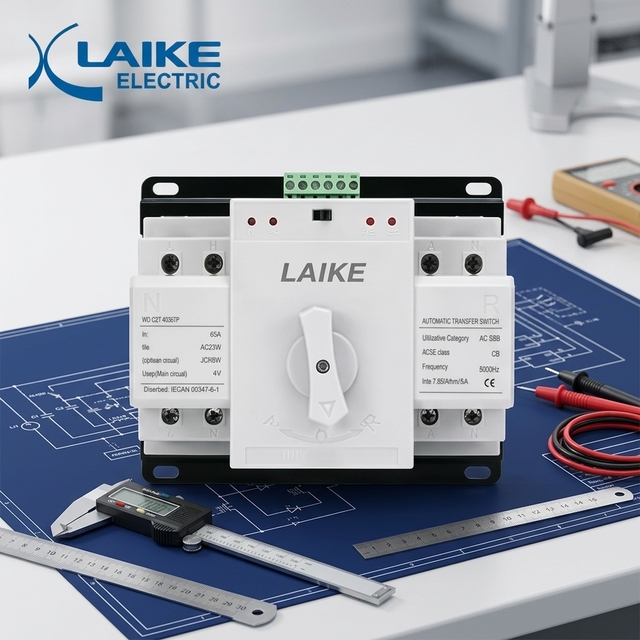 LKQ2-63A/2P CB Dual Power Automatic Transfer Switch Complete Set ATS Distribution Board Cabinet Electric Equipment Control Panel