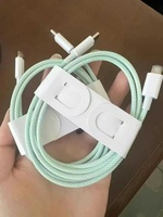 Kabel Data Pengisian Cepat PD20W Tipe-C 3A Anyaman Langsung dari Pabrik untuk Ponsel IOS Konduktor Tembaga Murni Kustomisasi Warna