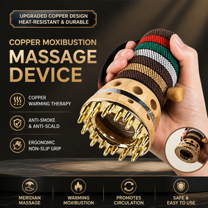 Instrument de moxibustion portatif chauffant pour le cuir chevelu, peigne de moxibustion OEM sous marque privée, outil de bien-être TCM pour points d'acupuncture crâniens, <span class=keywords><strong>massage</strong></span> en laiton, certifié CE - Product Image 2