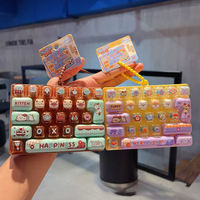 26 Key Keyboard Decompression Fingertip Mechanical Keyboard Keychain Bag Pendant Gift Bag Backpack Charm
