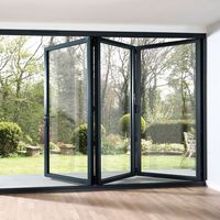 Charnières de porte accordéon coulissantes en aluminium, modernes, coupe-vent, de haute qualité, personnalisables