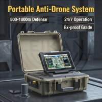 Système de surveillance RF portable antidéflagrant Ex d IIC T6 Gb avec géofencing pour basses altitudes, portée 500-1000m, autonomie 24H sans surveillance, pour raffinerie de pétrole 10kg