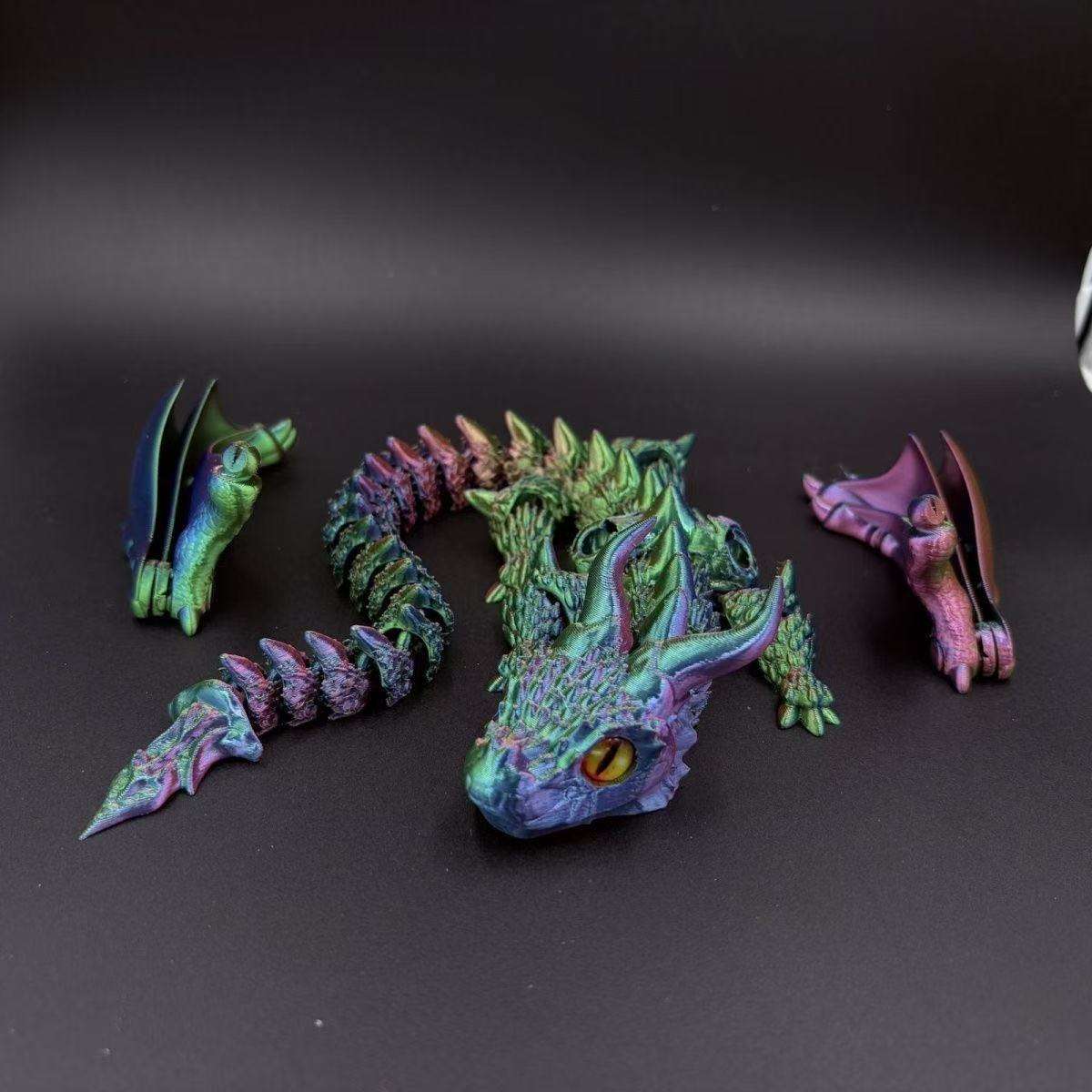 40cm soie rouge-bleu-vert