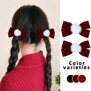 Élégante épingle à cheveux artisanale SASA pour l'automne/hiver avec nœud en fourrure - Accessoire capillaire de haute qualité pour femmes pour un usage quotidien - Product Image 1