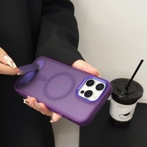 Custodia Magnetica Opaca per <span class=keywords><strong>iPhone</strong></span> 16 Pro Max 15 14 13 12 11 <span class=keywords><strong>con</strong></span> Supporto Invisibile in Fibra di Carbonio - Product Image 2