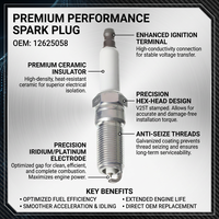 Bougies d'allumage IRIDIUM 41-103 12625058 pour CHEVY BUICK GMC Pontiac 41103