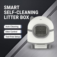 Bac à litière automatique pour chat, grand, intelligent, à faible bruit, autonettoyant, avec capteur WIFI et application pour chats