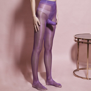 Collant da Uomo Sexy <span class=keywords><strong>Lucidi</strong></span> Effetto Olio con Tasca JJ, Ultra Sottili, Elastici e Trasparenti, Calze Intime, <span class=keywords><strong>Leggings</strong></span> - Product Image 5