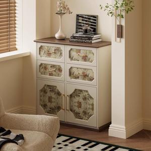 ตู้ลิ้นชักไม้จริงลายเรโทรสไตล์คันทรี 5 ชั้น สำหรับเก็บของ ใช้ในห้องนั่งเล่น ห้องนอน ภายในบ้าน - Product Image 2