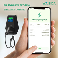 Nuevo Cargador de Pared para Vehículos Eléctricos CE UKCA AC, 11kW 32A Tipo 2, Estación de Carga de Pared para Vehículos Eléctricos, WiFi, Aplicación, RFID, OCPP 1.6J WAIZIDA