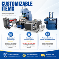Machine automatique de fabrication de barquettes en aluminium avec garantie de 5 ans, alimentation servo, contrôle PLC et collecteur de déchets