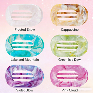 Grandes pinces à cheveux en plastique de 10 cm - Élégantes pinces à cheveux ovales <span class=keywords><strong>plates</strong></span> pour cheveux épais, barrettes de style français - Product Image 2