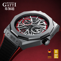 Bonest Gatti Japan-Uhrwerk Uhren Mechanische Automatik Wasserdichte Business-Armbanduhr BG9601-B2
