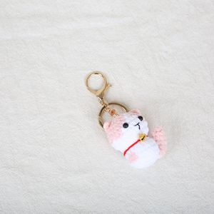 Porte-clés chaton au crochet fait main avec petite clochette décorative, pendentif chat en fil doux tricoté, breloque amigurumi animal, ornement de <span class=keywords><strong>sac</strong></span>, cadeau - Product Image 3