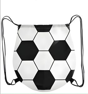 <b>Football</b> Eco-Friendly Polyester Folding Drawstring <b>Bag</b> Shoe Storage Large Capacity <b>Party</b>-Themed Double-Shoulder Sports Pouch - Product Image 3