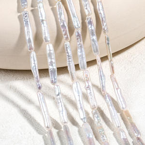 Wholesale New Strong Light Natural Freshwater Baroque Rectangular DIY Jewelry Accessories <b>Loose</b> Silver Freshwater <b>Pearls</b> Bar - Product Image 1