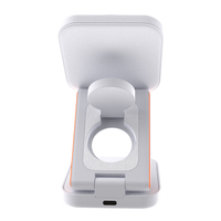 Stasiun pengisi daya PD magnetik 3-in-1 7W-15W, pengisi daya nirkabel dapat dilipat dengan Port OTP Tipe C dan perlindungan OVP
