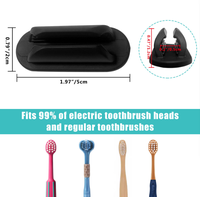 Porte-brosse à dents adhésif YDS en silicone pour porte-brosses de salle de bain avec tampons adhésifs améliorés