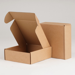 Caja de correo de papel Kraft corrugado para ropa, caja de envío de correo sin logotipo, papel para embalaje exprés - Product Image 2