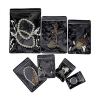 Nouvelle pochette zippée en PVC transparent pas chère avec logo, fermeture éclair épaisse transparente pour boucles d'oreilles et bijoux, pochette pour pierres précieuses
