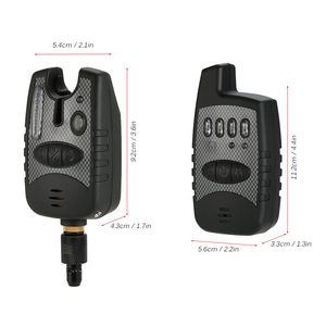 Set di Segnalatori Acustici Wireless per la Pesca, Kit Allarme da Pesca Digitale 1 Ricevitore Più 4 Segnalatori per la Pesca alla Carpa con 4 Pezzi - Product Image 2