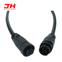 Cable impermeable M16, par macho hembra de nailon, cable y cable industrial para exteriores enchufable, batería, luz LED, iluminación, cría