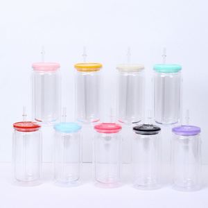 Wholesale Double Wall 16Oz Plastic Straw <b>Cup</b> <b>Large</b> Capacity Outdoor Portable Car Travel Mason Plastic Tumbler Mug <b>Cup</b> With Straw - Product Image 4