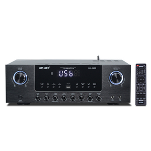 เครื่องขยายเสียงสำหรับคาราโอเกะที่บ้านแบบ 2.0 แชนแนล รองรับ USB และ Bluetooth  วัสดุโลหะ - Product Image 1