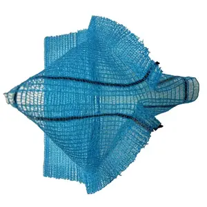 Best price Drawstring pp tubular fabric fruit vegetable knitted net raschel mesh bag roll with tie string