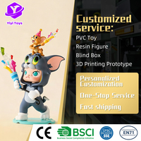 Vente en gros de figurines d'action en vinyle miniatures mignonnes de style dessin animé, design personnalisé, version Q, échelle 1:10, pour les produits dérivés des marques IP