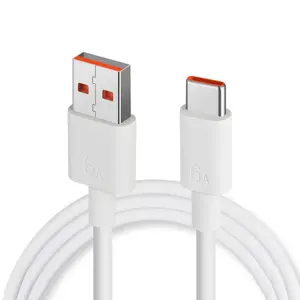 Chất lượng cao USB Loại C Cáp 1m 2M 6A nhanh chóng sạc Type-C ngày cáp cho Samsung/Macbook iPhone 15 dữ liệu USB C Cáp