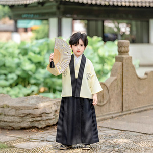 Traje Tradicional Japonés para Niños, Kimono, Ropa de Samurai para Niños, Conjunto de Kimono tipo Cárdigan para Niños, Ropa para Actuaciones Escénicas Infantiles - Product Image 4