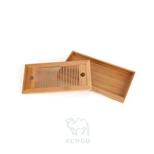 Plateau à thé en bambou Moso durable, de grande taille, à usage multiple, design personnalisé, boîte de rangement pour le thé, maison, bureau, hôtel, restaurant - Product Image 3