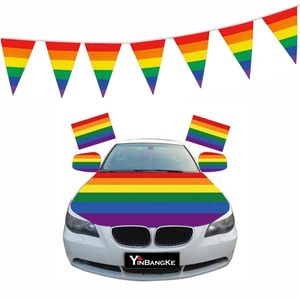 Love Wins Pride Products Durable Rainbow Car Flags Hand Banners Gafas <span class=keywords><strong>de</strong></span> sol Pins Hood Covers Camisetas Lanyards-Stylish Pennant - Product Image 3