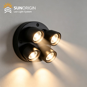 Lámpara de Pared LED de Aluminio de Triple Luz, Moderna y Minimalista, Impermeable, 18W, Luz Blanca Cálida, para Pasillos de Hotel, Dormitorios, Jardines y Caminos - Product Image 3