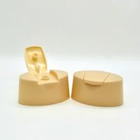 Emballage cosmétique pour soins quotidiens, bouchon à clapet brillant en PP couleur personnalisée, accessoire de couvercle de bouteille en plastique à clipser