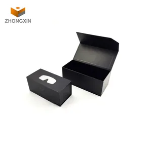 Custom Black Paper Solar Eclipse Goggles Packaging Box Luxury Magnetic Gift Packaging Boxes For Shades Sunglasses