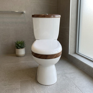 Inodoro de Cerámica de Dos Piezas con Ahorro de Agua, Estándar Europeo, Doble Descarga, Sifónico, Tipo S - Product Image 6