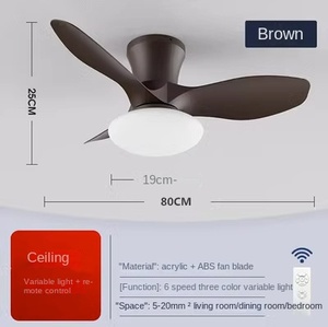 Style Antique Simple Spectre Complet Ventilateur de Plafond DC AC Moteurs Corps en Verre Fréquence Variable pour Maison Chambre Restaurant Salle D'étude - Product Image 3