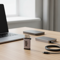 Adaptateur USB-C Type C mâle vers Micro B USB femelle en alliage d'aluminium pour ordinateur portable et téléphone – Accessoires d'usine