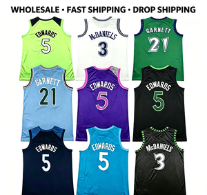 Maillot de basket rétro pour hommes Anthony Edwards, Jaden <span class=keywords><strong>McDaniels</strong></span>, Donte DiVincenzo, Kevin Garnett, tailles S-2XL, vente en gros, livraison directe - Product Image 1