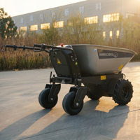 Rhinoceros Elektrischer Radlader 0,2CBM Mini-Lader 800W Motorisierte Pumpe Gartenwagen Hof- und Bau-Nutzfahrzeug