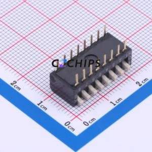 DSPV08LHGET DIP Switch Switch Piano Key Single Pole Single Throw 8 PC Pin - Product Image 2