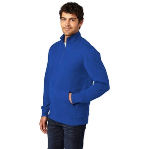 Sweat-shirts en molleton uni pour hommes avec fermeture éclair, collection automne-hiver 2024, sweat-shirts à fermeture éclair pour hommes, logo personnalisé ODM, chemise à fermeture éclair - Product Image 6