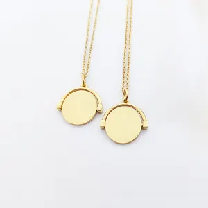 Spinning Necklace Stainless Steel Gold Plated Jewelry Necklace Earphone Jewellery Women Chain Custom Necklace XP Jewelry