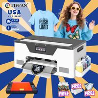 Imprimante DTF de haute qualité Xp600 30cm à double tête avec secoueur de poudre pour impression par transfert DTF sur t-shirts, machine d'impression DTF A3
