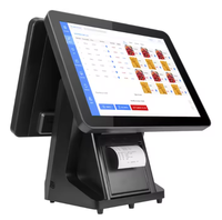 Venta de sistemas POS populares, sistema de facturación, contador de pago de máquina con impresora interna y software POS para grandes almacenes