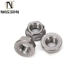 China Wholesale DIN6923 SS304 SS316 standard M6 M7 M8 M10 large serrated hex flange nuts
