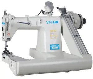 YS-927D Máquina de costura industrial com 2 agulhas de acionamento direto para costura de camisas de roupas de mesa, fábricas de materiais finos
